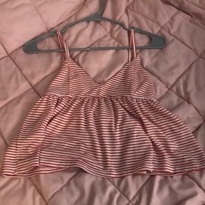 Orange stripped tank top